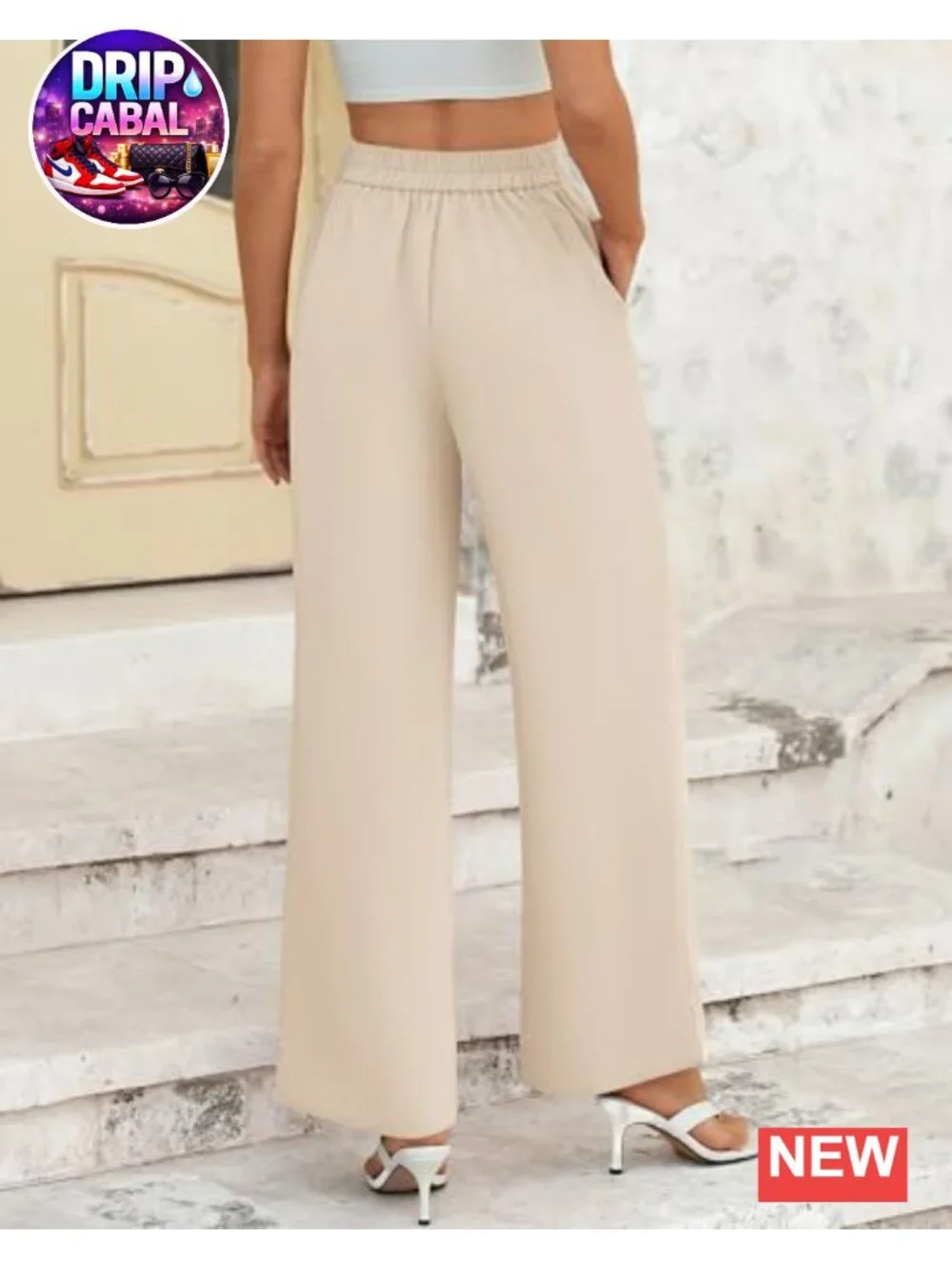 Women High Waisted Wide Leg Pants Business Casual Work Trousers with Pockets